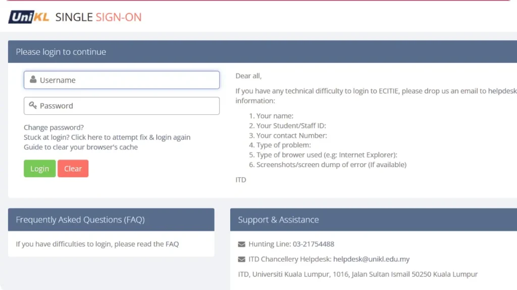 unikl staff portal login
